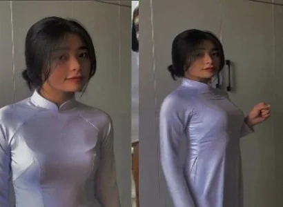 Nữ sinh áo dài mông tròn cực phê